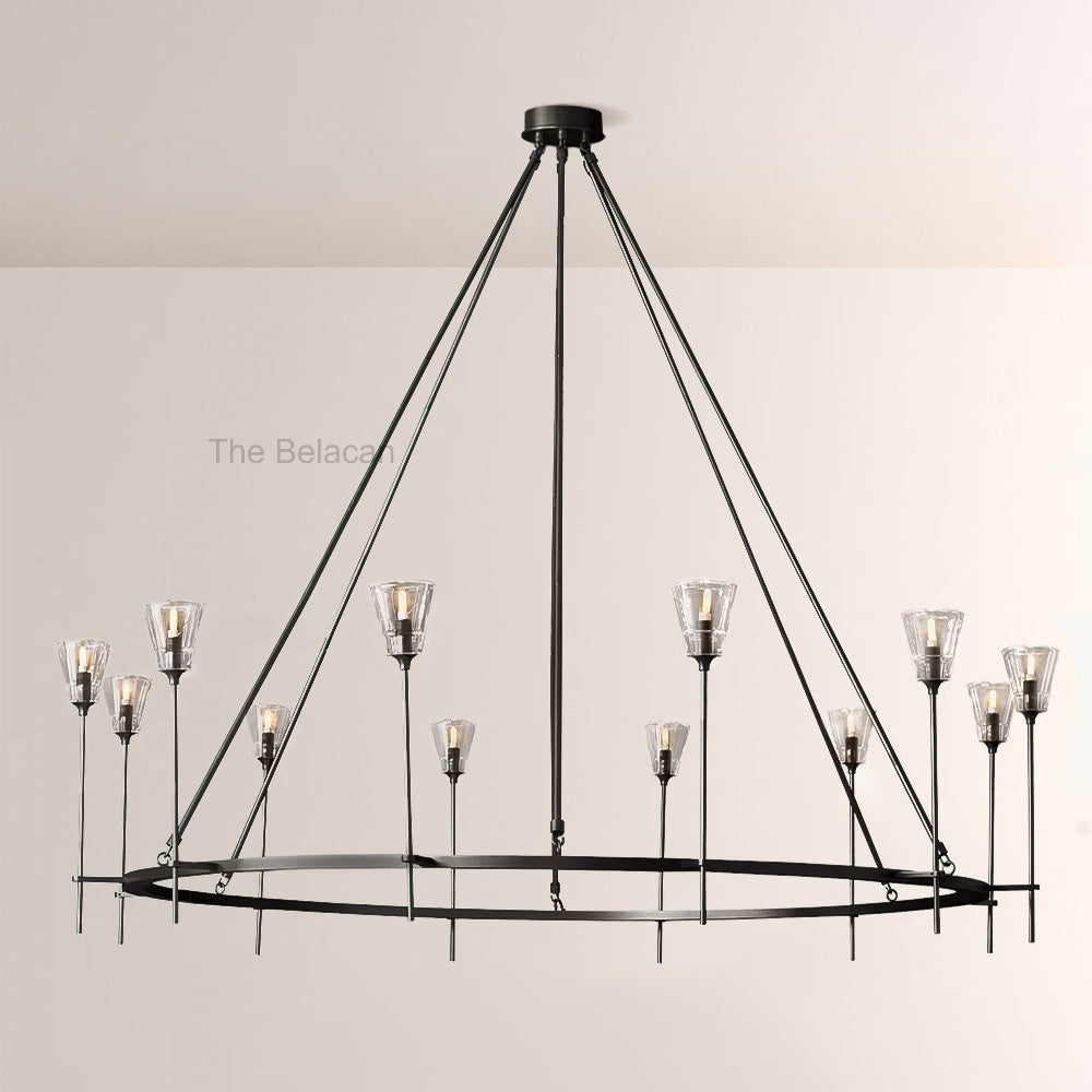 TorApex De Verre Round Chandelier 70 - thebelacan