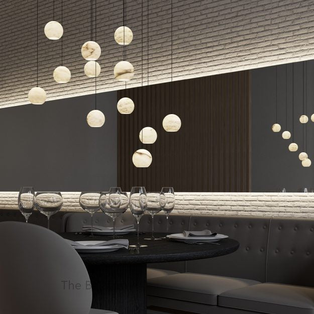 Alabaster Rain Balls Chandelier - thebelacan