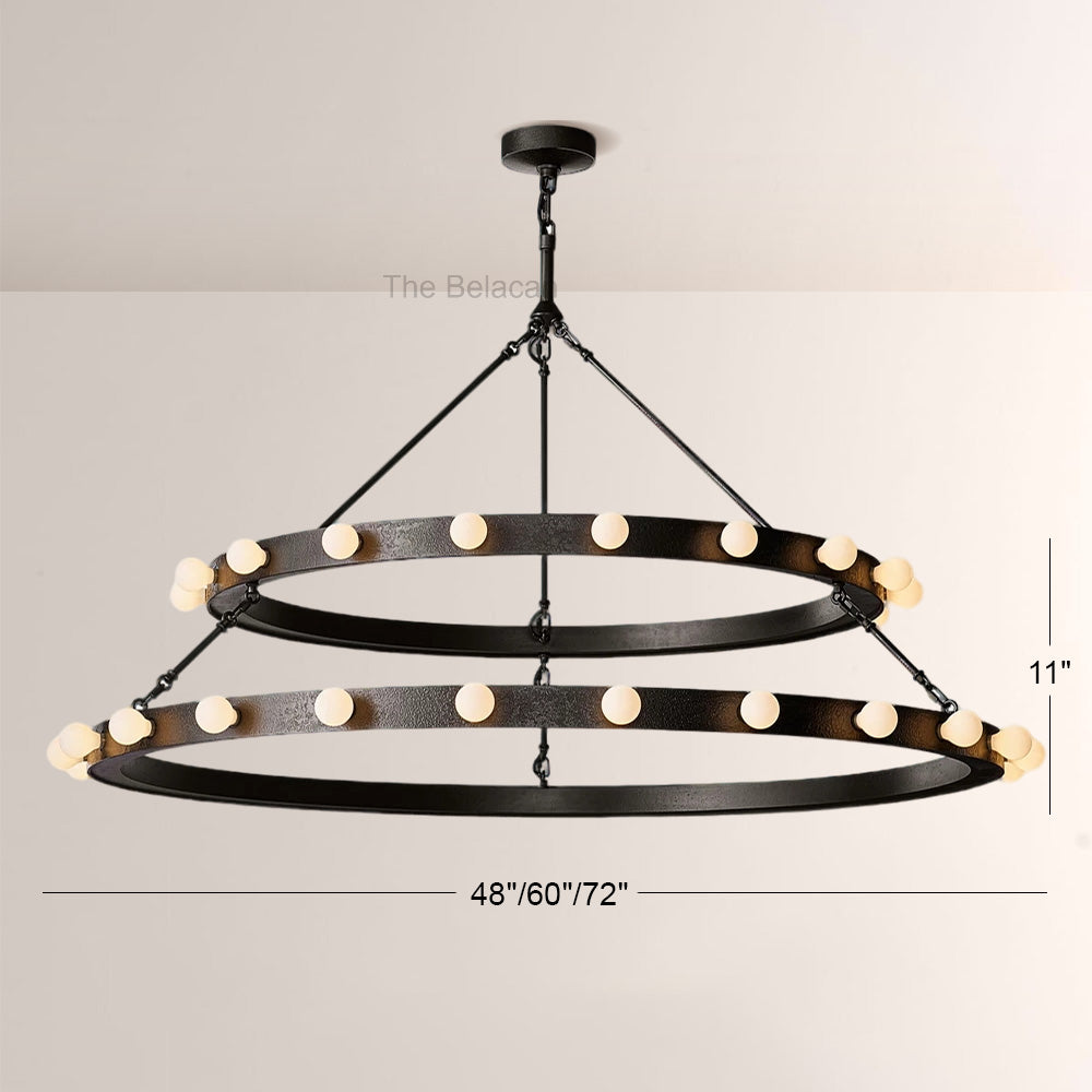 Vitara Round Two Tiered Chandelier - thebelacan