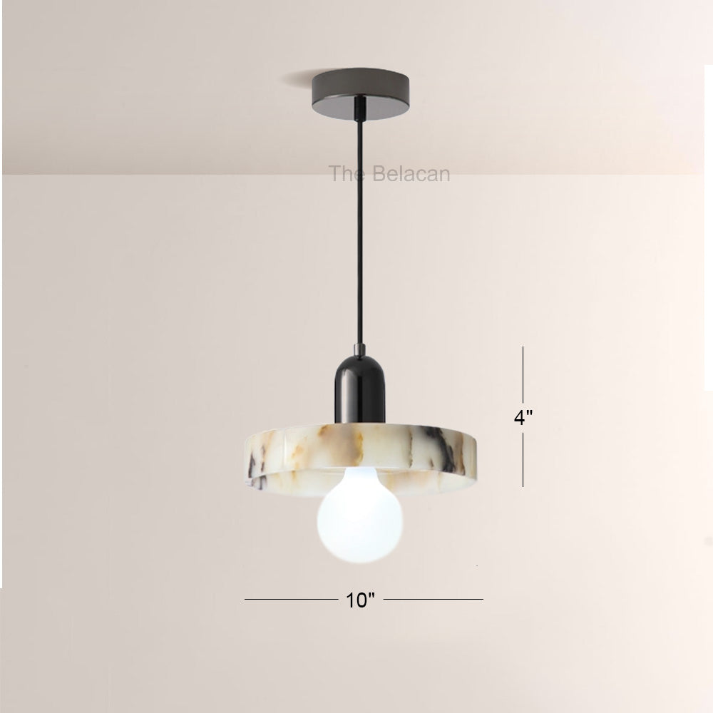Vitrella Disc-Shade Marble Pendant - thebelacan