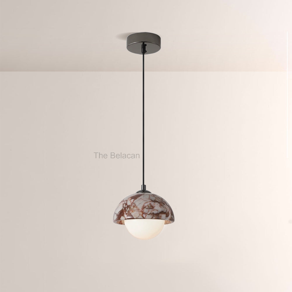 Vitrella Dome-Shade Marble Pendant(1/3-Head) - thebelacan