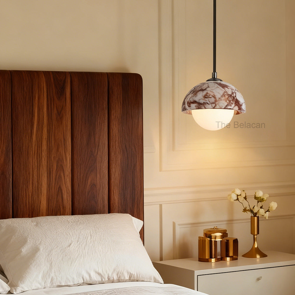 Vitrella Dome-Shade Marble Pendant(1/3-Head) - thebelacan