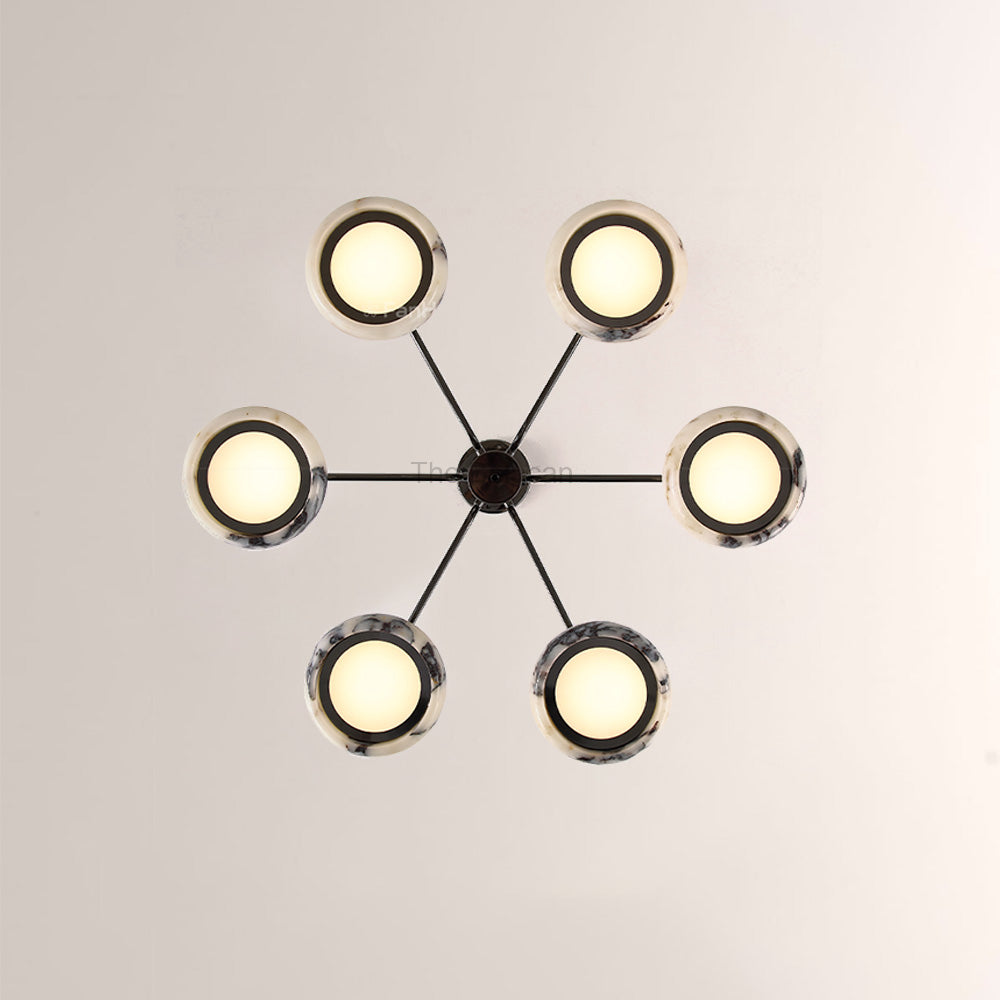 Vitrella Multi-Ring Marble Chandelier - thebelacan