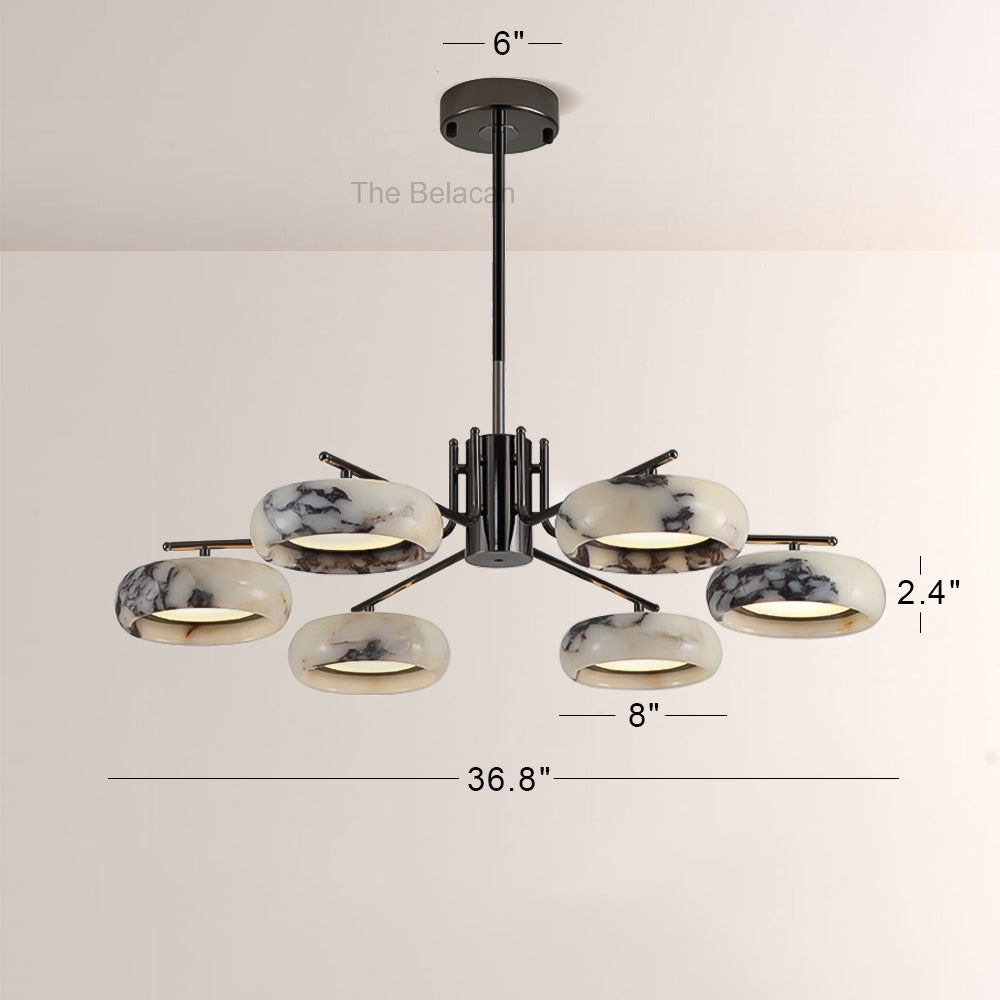Vitrella Multi-Ring Marble Chandelier - thebelacan