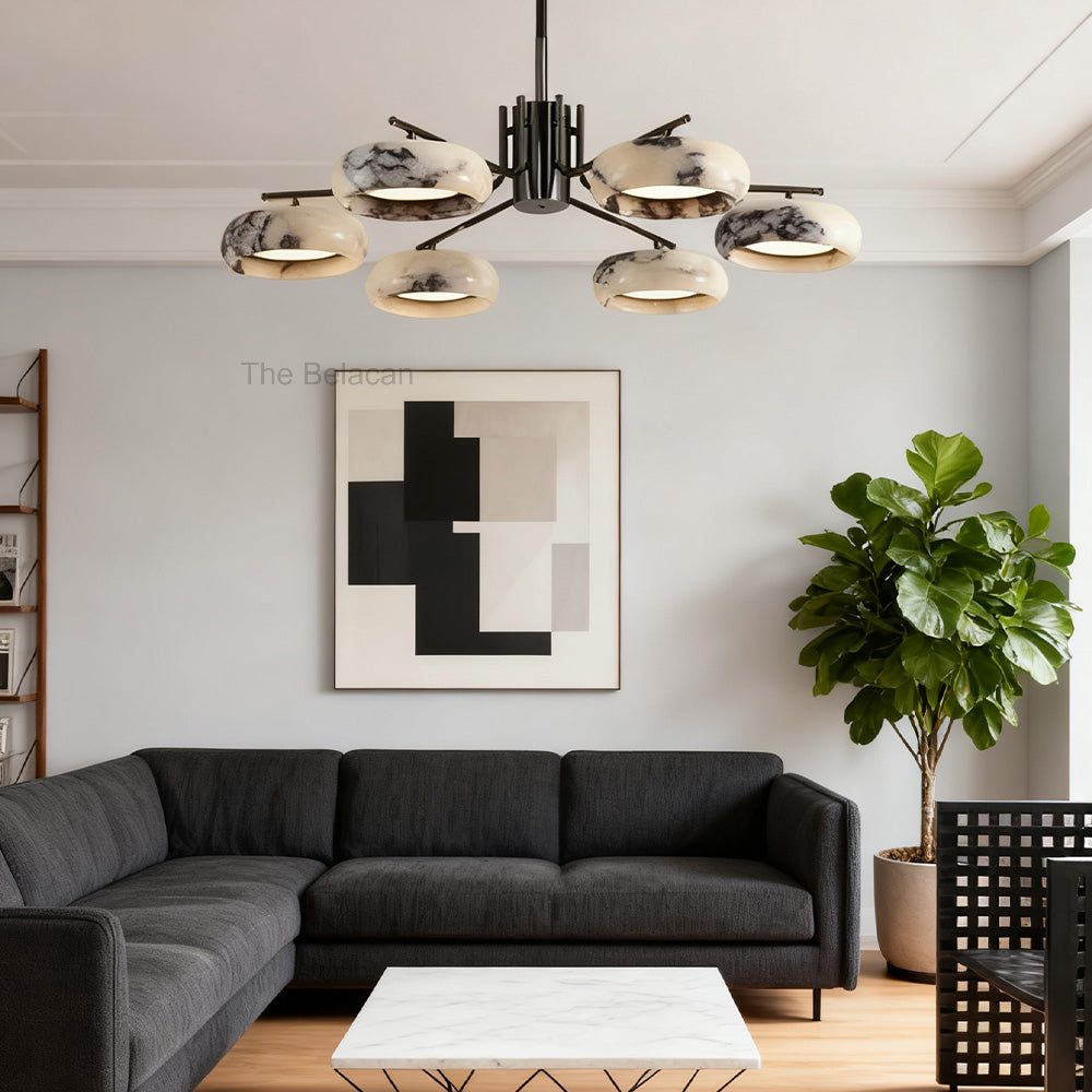 Vitrella Multi-Ring Marble Chandelier - thebelacan