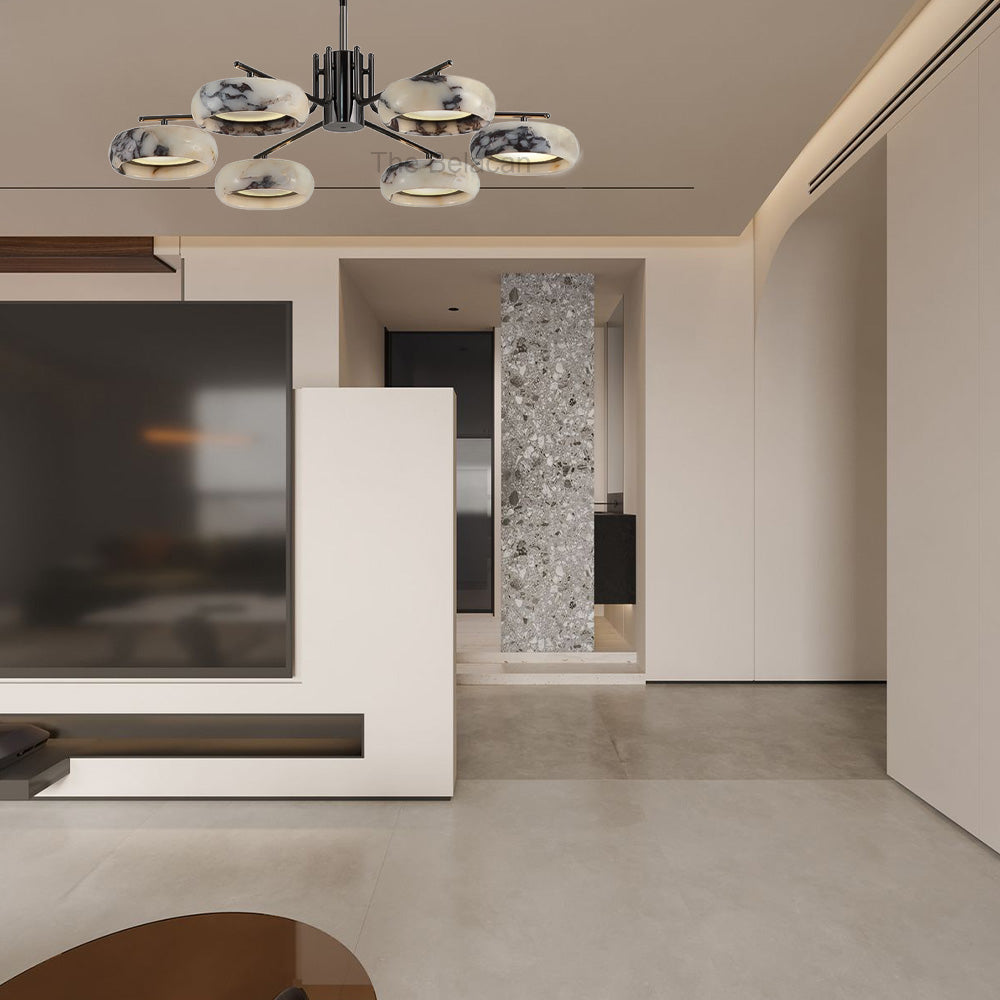 Vitrella Multi-Ring Marble Chandelier - thebelacan