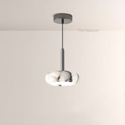 Vitrella Oval-Marble Disc Pendant - thebelacan