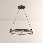 Vitrella Single-Ring Marble Chandelier - thebelacan