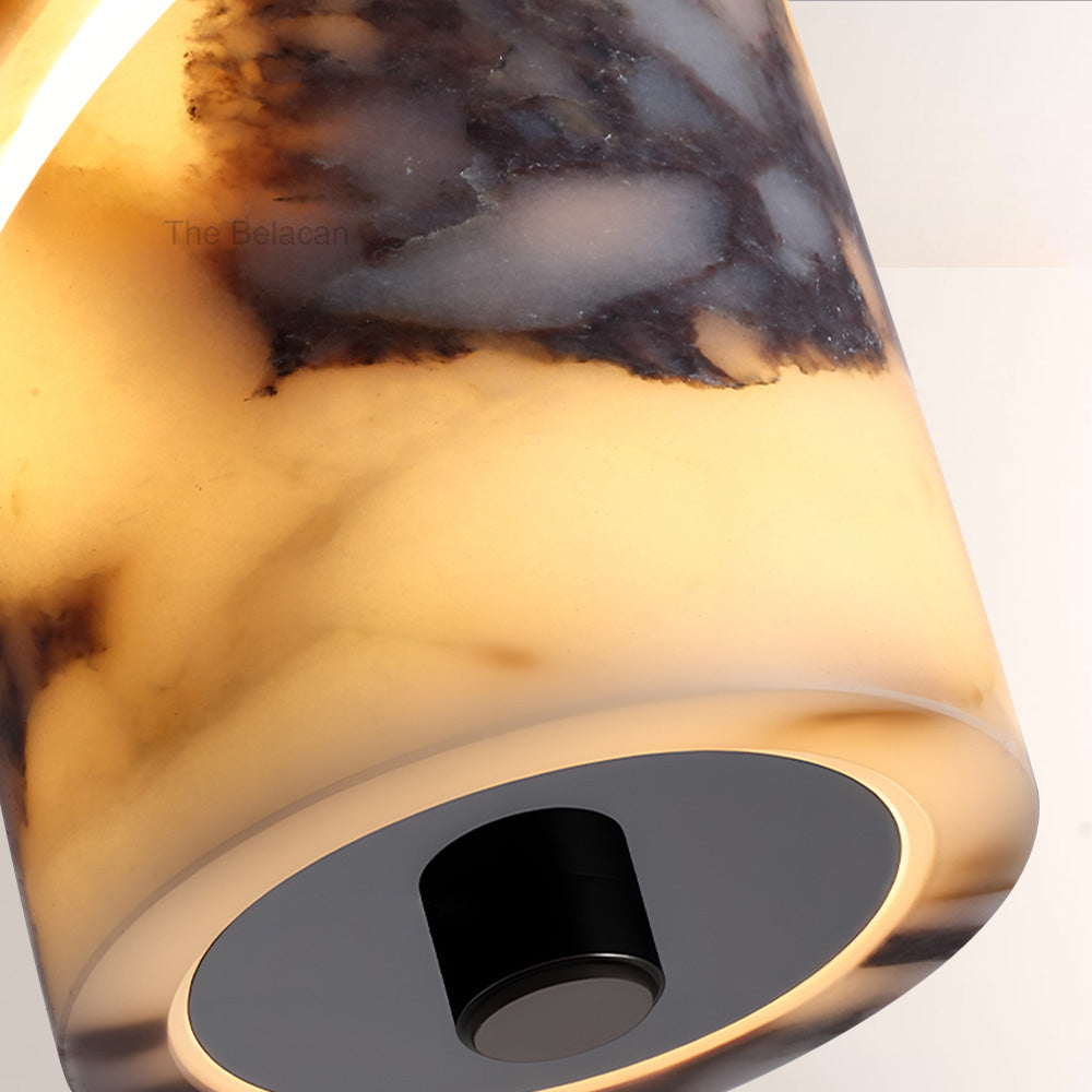 Vitrella Swirl-Accent Marble Cylinder Pendant - thebelacan