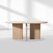 Vivian Cross-Base Rectangular Dining Table - thebelacan