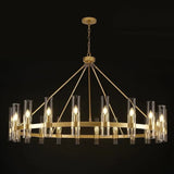 Wagon Wheel Glass Chandelier 60" 70" - thebelacan