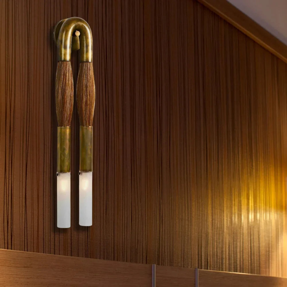 Horsehair Wall Sconce Lamp - thebelacan
