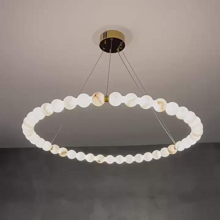 Load video: Alabaster Veritas Chandelier - thebelacan