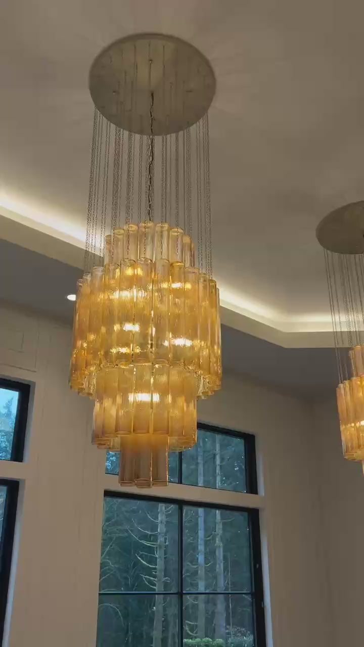 Load video: Serena Multi-Tier Round Chandelier 24&quot;D 30&quot;D 34&quot;D - thebelacan