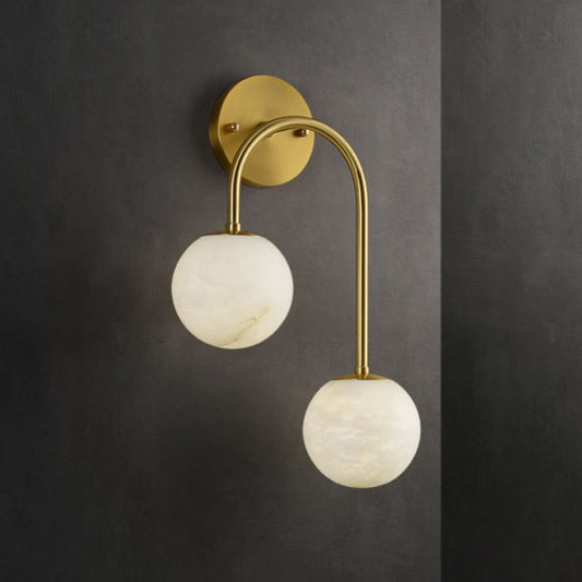 Alabaster Glo Modern Wall Sconce In Bedroom - thebelacan