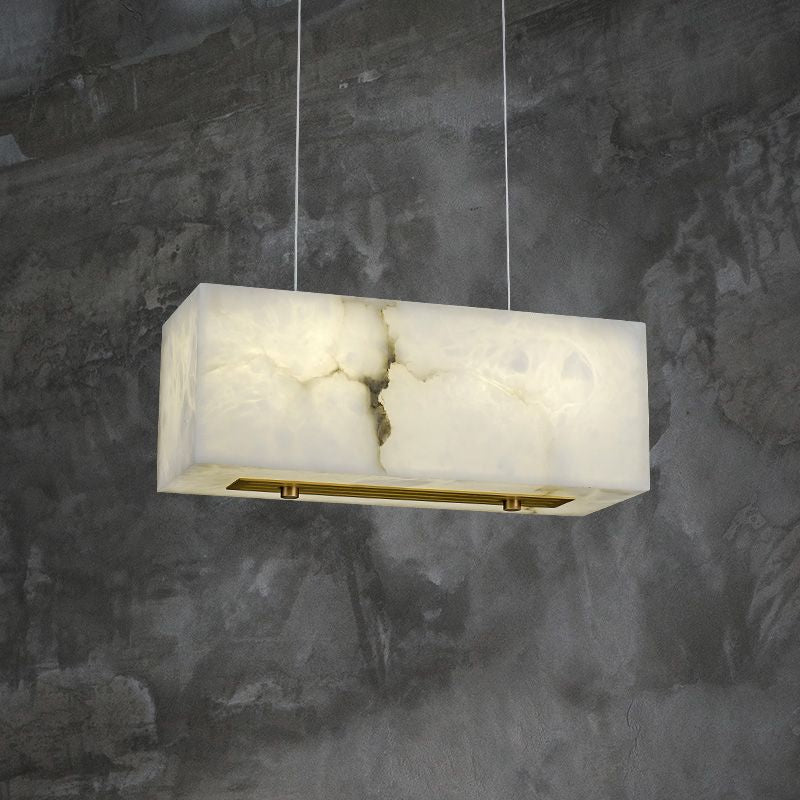 Alabaster Cuboid Dining Room Chandelier - thebelacan