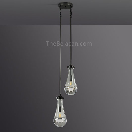 Raindrops 2-light Rod Round Chandelier - thebelacan