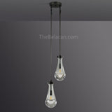 Raindrops 2-light Rod Round Chandelier - thebelacan
