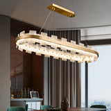 Alabaster Glo Modern Oval Chandelier - thebelacan