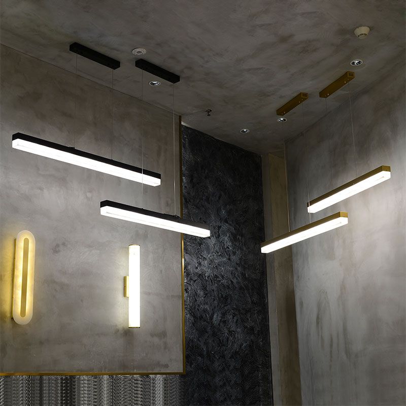Alabaster Simple Linear Kitchen Island Chandelier - thebelacan
