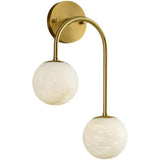 Alabaster Glo Modern Wall Sconce In Bedroom - thebelacan