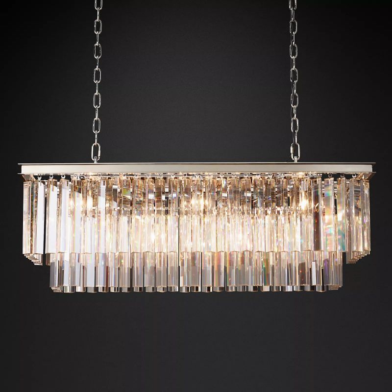 1920s Odem Rectangular Chandelier 40" - thebelacan