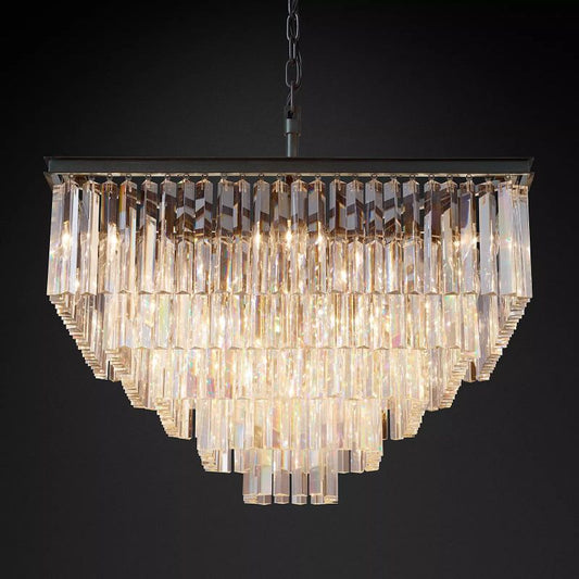 1920s Odem Square Chandelier 34" - thebelacan