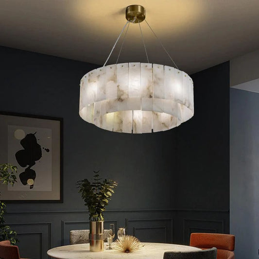 Alabaster Modern Round Chandelier - thebelacan