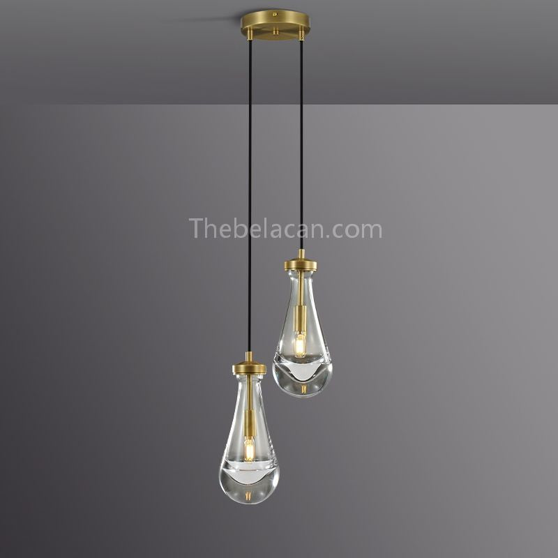 Raindrops 2-light Cord Round Chandelier - thebelacan