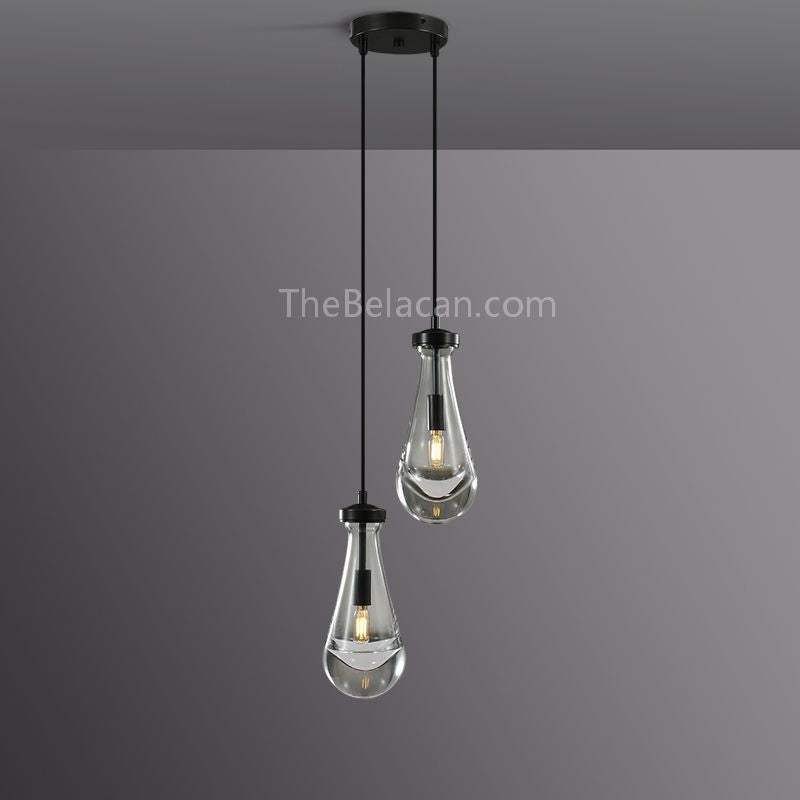 Raindrops 2-light Cord Round Chandelier - thebelacan