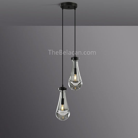 Raindrops 2-light Cord Round Chandelier - thebelacan