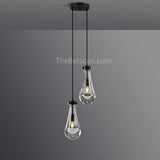 Raindrops 2-light Cord Round Chandelier - thebelacan