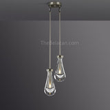 Raindrops 2-light Rod Round Chandelier - thebelacan