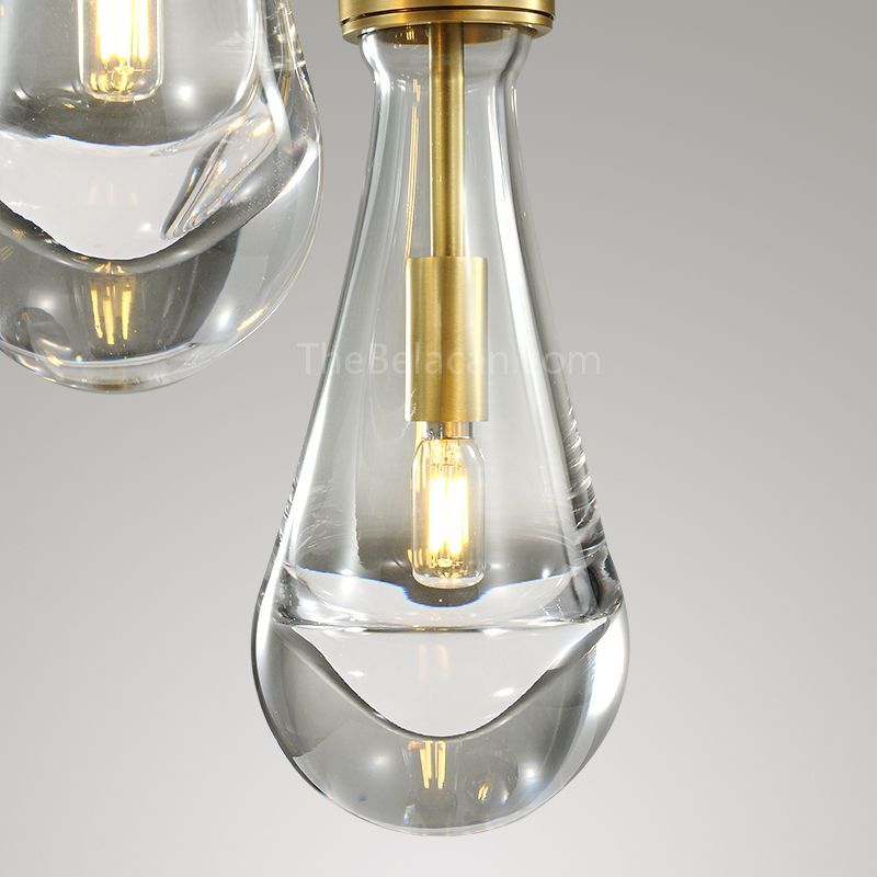 Raindrops 3-light Rod Round Chandelier - thebelacan