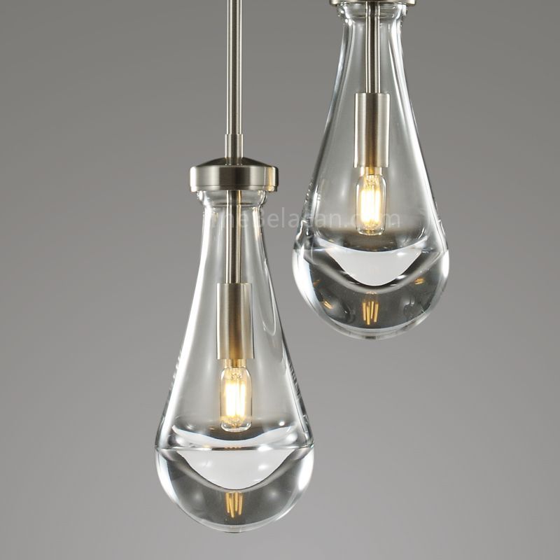 Raindrops 2-light Rod Round Chandelier - thebelacan