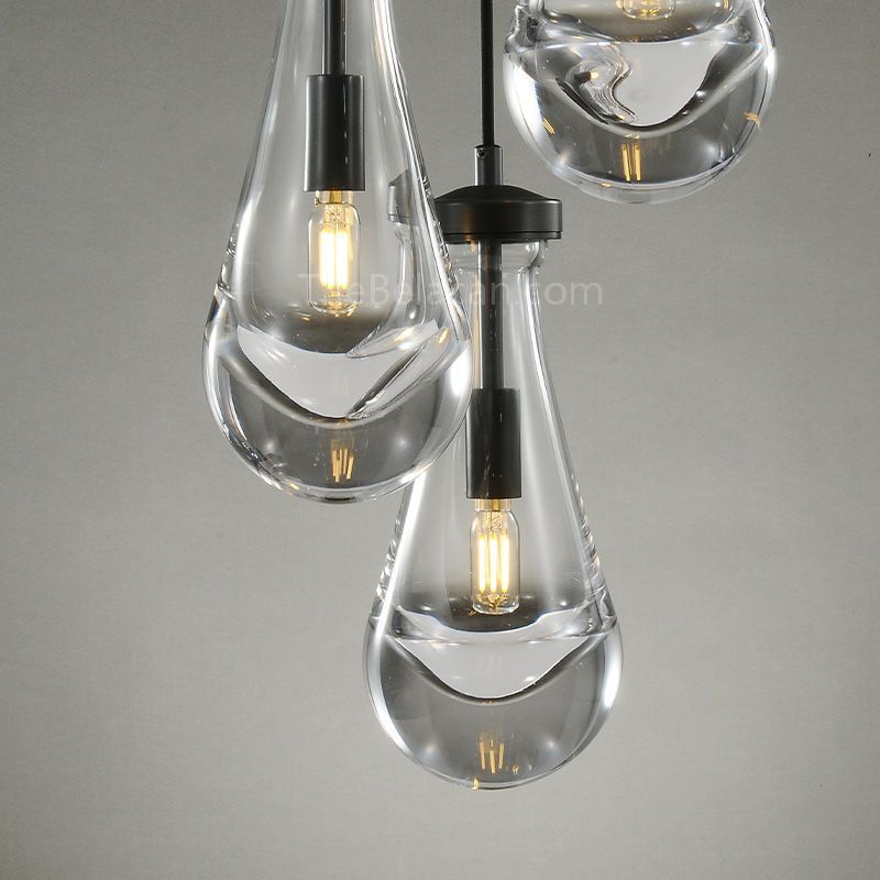 Raindrops 3-light Cord Round Chandelier - thebelacan