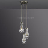 Raindrops 3-light Rod Round Chandelier - thebelacan
