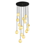 Alabaster Global Wavy Chandelier - thebelacan