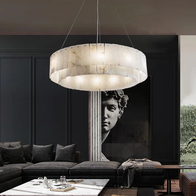 Alabaster Modern Round Chandelier - thebelacan