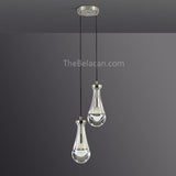 Raindrops 2-light Cord Round Chandelier - thebelacan