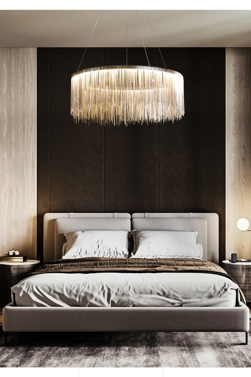 Alisa Luxury Round Chain Tassel Chandelier - thebelacan