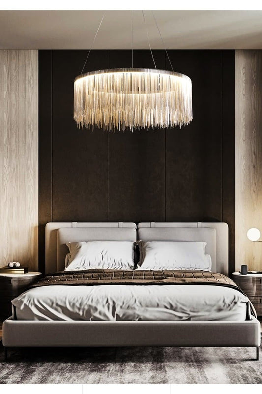 Alisa Luxury Round Chain Tassel Chandelier - thebelacan