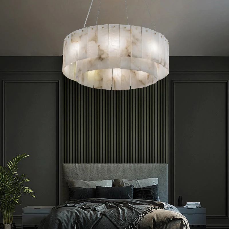 Alabaster Modern Round Chandelier - thebelacan