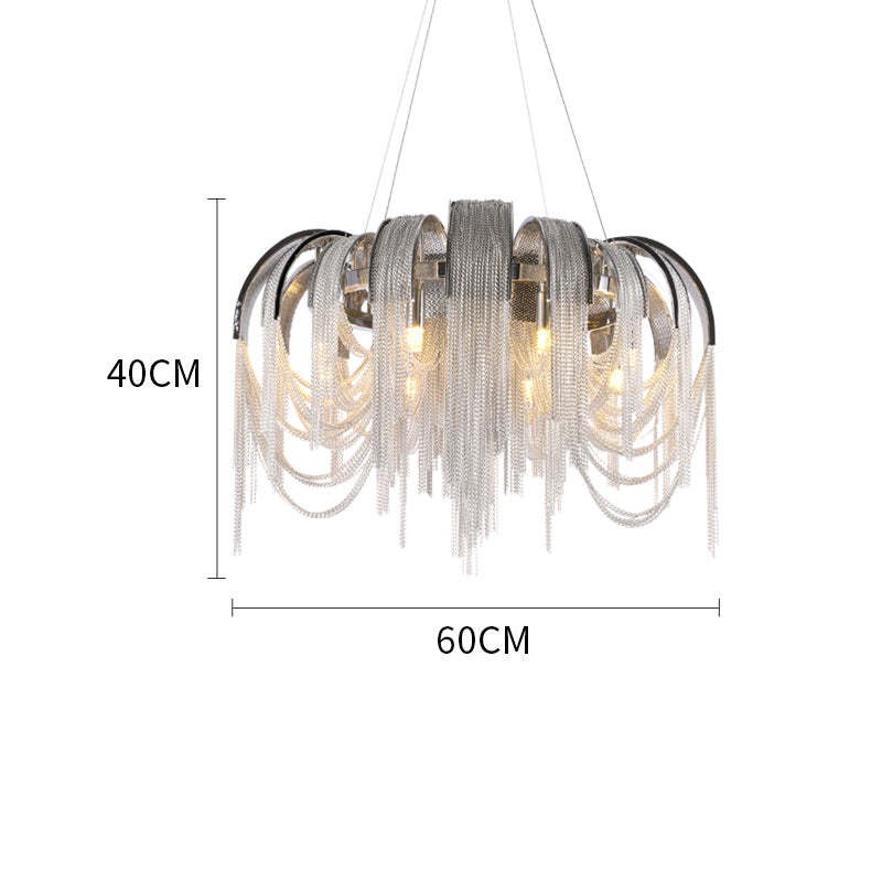 Alisa Luxury Aluminum Chain Tassel Chandelier - thebelacan