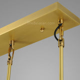 Raindrops 5-light Rod Rectangular Chandelier - thebelacan