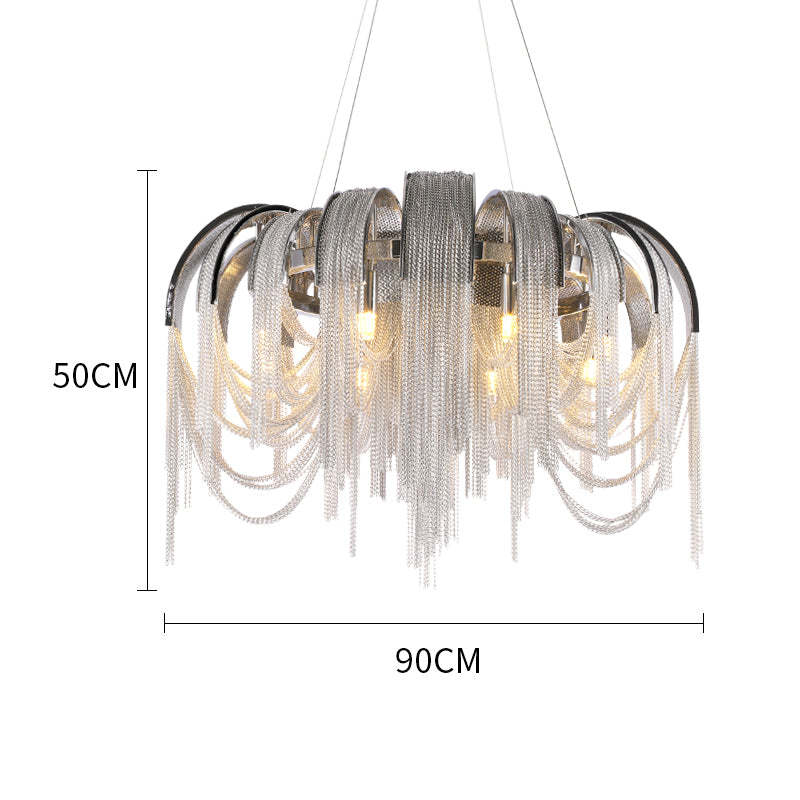 Alisa Luxury Aluminum Chain Tassel Chandelier - thebelacan