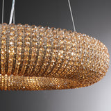 Halo Crystal Round LED Chandelier 59" - thebelacan
