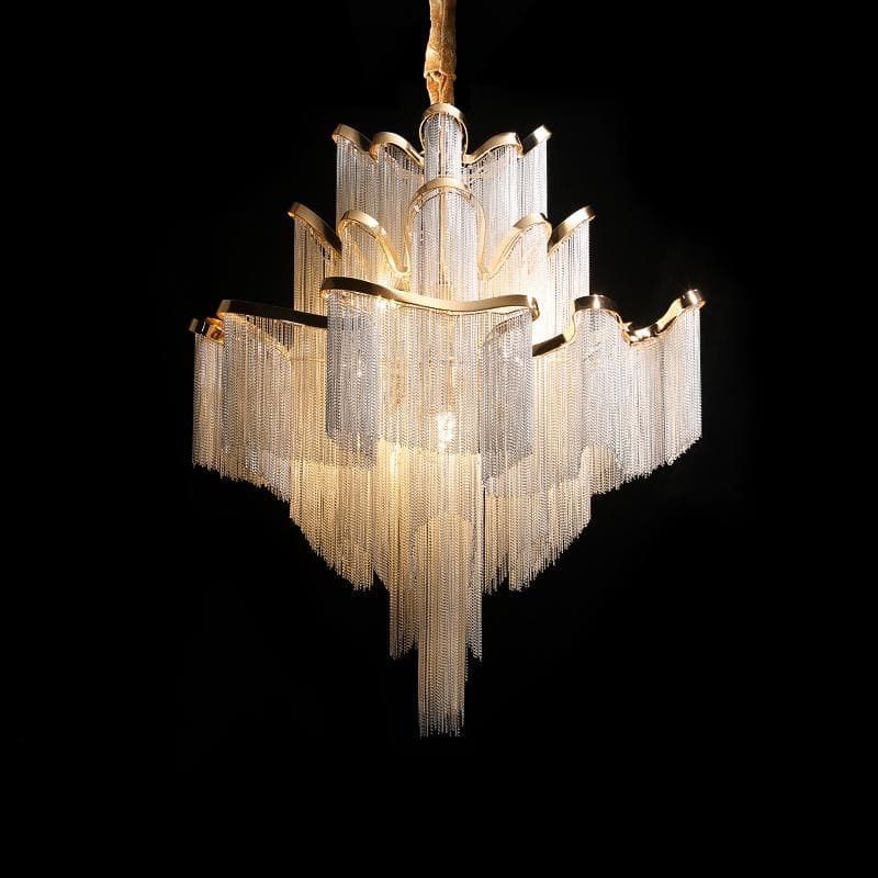 Alisa Luxury Flower Chain Tassel Chandelier - thebelacan