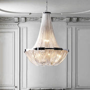 Alisa Luxury Plated Aluminum Chain Tassel Chandelier Diameter 24" 31" - thebelacan