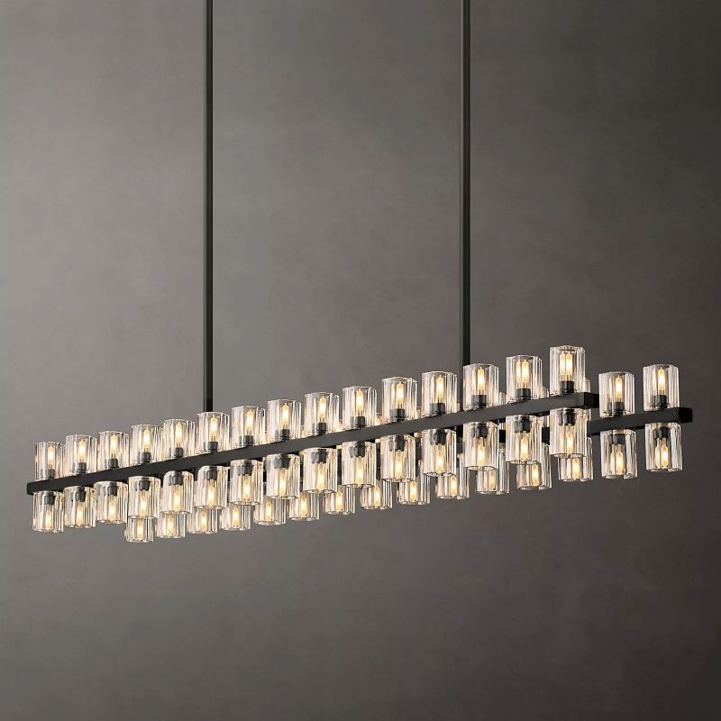 Aka Wine-glass Rectangular Chandelier 54" - thebelacan